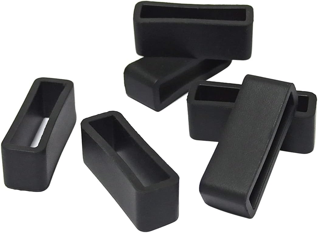 6 Pcs Watch Band Loop Holder Keeper for Resin Belt, Replacement Fastener Rings for Silicone Leather Rubber V1258-DP02-A-269