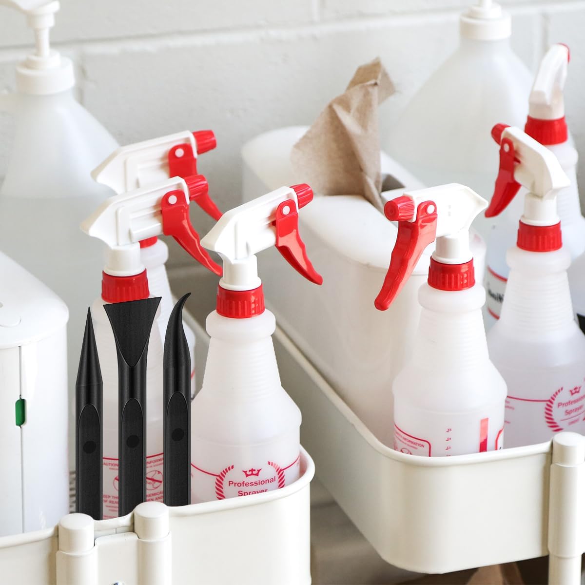 9 Pieces Plastic Scraper Tool for Tight Spaces, Non-Scratch Kitchen Scraper Cleaning Pen, Perfect for Remove V1258-DP02-A-280
