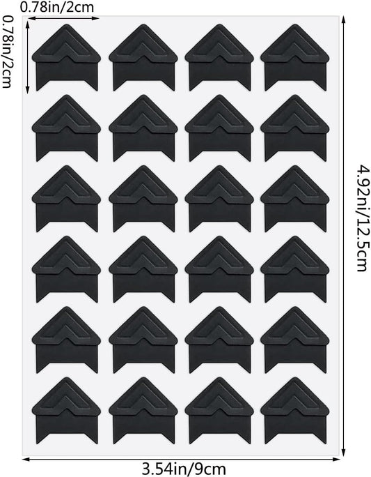12 Sheets 288 Count Self-Adhesive Photo Corners Stickers, Acid Free Photo Mounting Corners for Scrapbooks, V1258-DP02-A-294