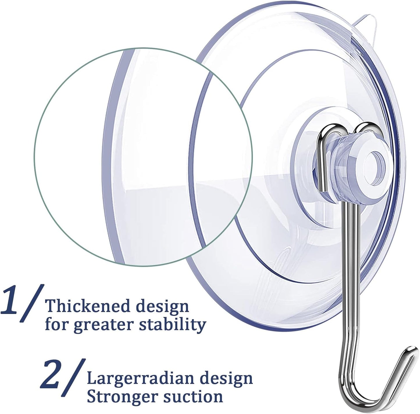 Suction Cup Hooks,6 PCS Clear Suction Cup for Glass Window Decor Shower Bathroom Glass Window Shower Kitchen, V1258-DP02-A-328