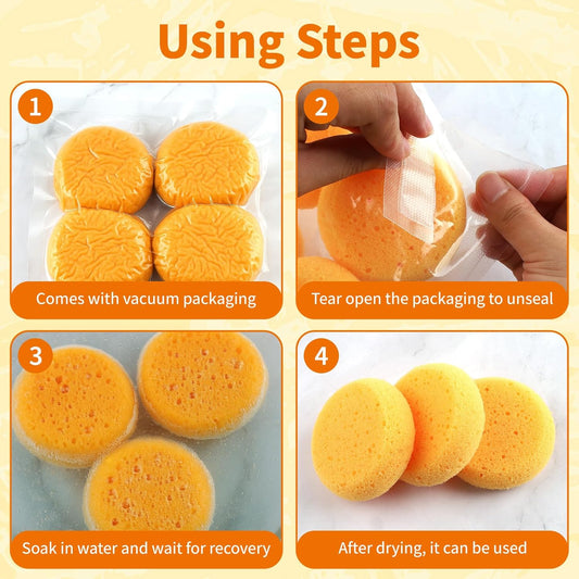 10-Pack Pottery Sponges - 3'' Round Painting Sponge - Soft Elasticity Clay Sponges - Artists Sponge for Face V1258-DP02-A-412
