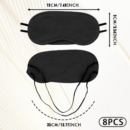 8-Pack Blindfold Sleep Mask for Party Games Travel Sleep Team Build Party Supply - Eye Covers for Sleeping V1258-DP02-A-435