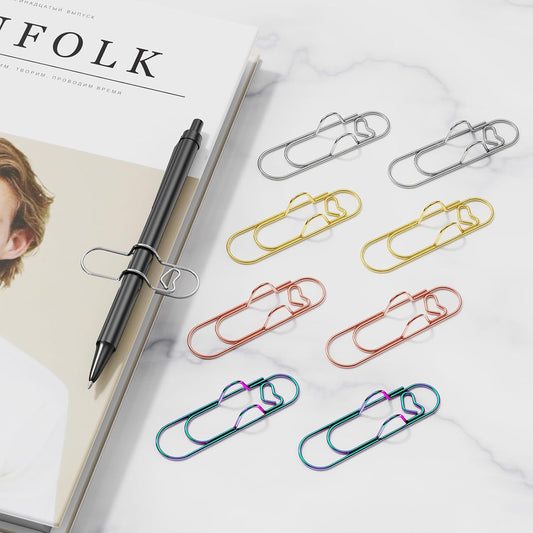 Pen Holder Clip, Metal Pen Holder Clips for Notebook - 8 Pcs Colorful Paper Clip Pen Holder Planner V1258-DP02-A-457