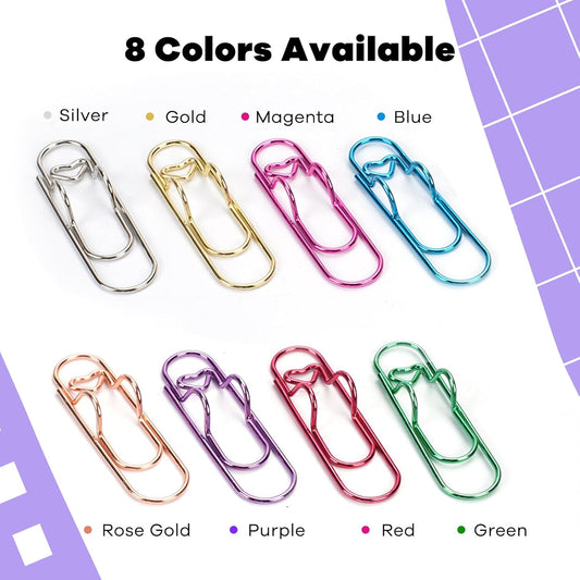 Paper Clip Pen Holder, Metal Pen Clips for Notebook - 8 Pcs Colorful Pen Clip Holder Planner Accessories, V1258-DP02-A-458