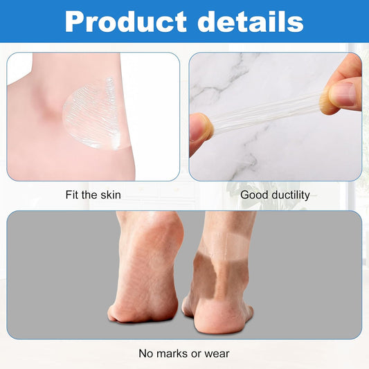 100PCS Self Adhesive Invisible Heel Anti Wear Sticker, Waterproof Transparent Thin Anti-Wear Foot Care Heel V1258-DP02-A-466
