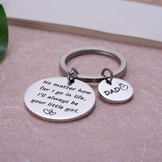 Dad Gift from Daughter, Christmas Best Dad Key Chain, Birthday Father's Day Jewelry for Father Stepdad Papa V1258-DP02-A-630