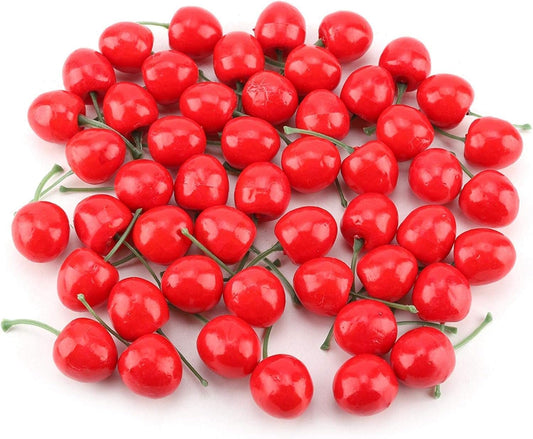 20Pcs Red Artificial Cherries, Realistic/Lifelike Fruit Cherry Ornament, Home Kitchen Party Decoration & V1258-DP02-A-637