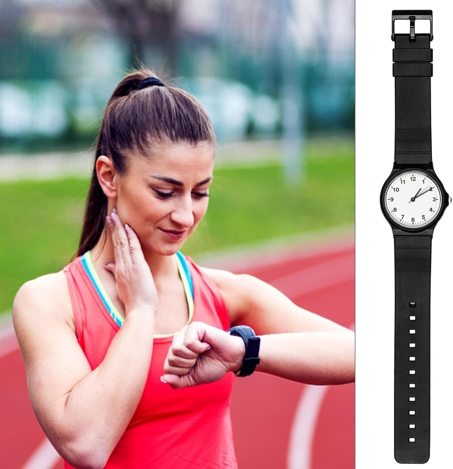 6Pcs Watch Band Loops Watch Strap Holder Loop Black Watch Band Strap Loops Watch Strap Keeper Holder Retainer V1258-DP02-A-655