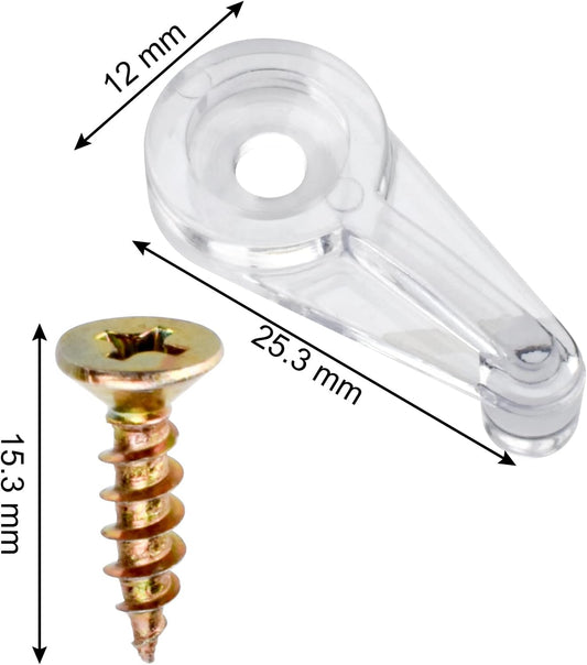 50 Pack Glass Retainer Kit 4-5mm Clips With Screws for Fixing Cabinet Doors V1258-DP02-A-716