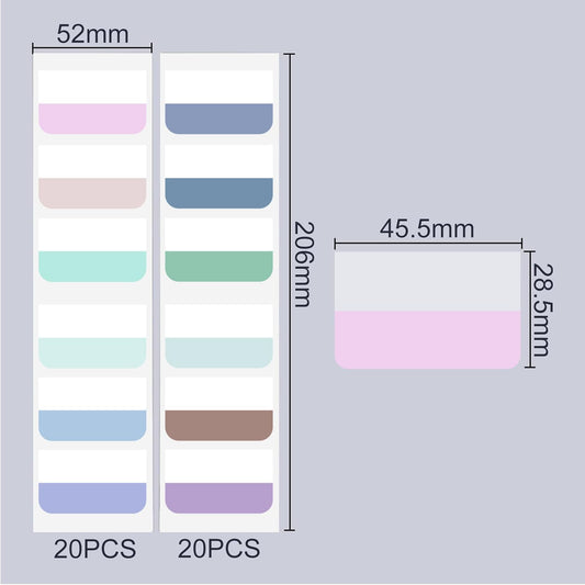 240 Pcs Colored Index Tab 1"x1.8" Large Book Sticky Tabs Repositionable Page Tabs Flags Page Markers Labels V1258-DP02-A-718