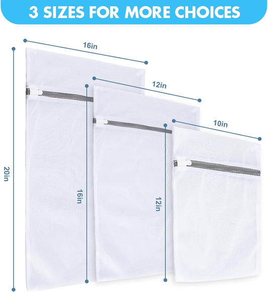 Mesh Laundry Bags for Delicates, 3 Pack Laundry Bags Mesh Wash Bags in 3 Sizes(1 Large, 1 Medium, 1 Small), V1258-DP02-A-94