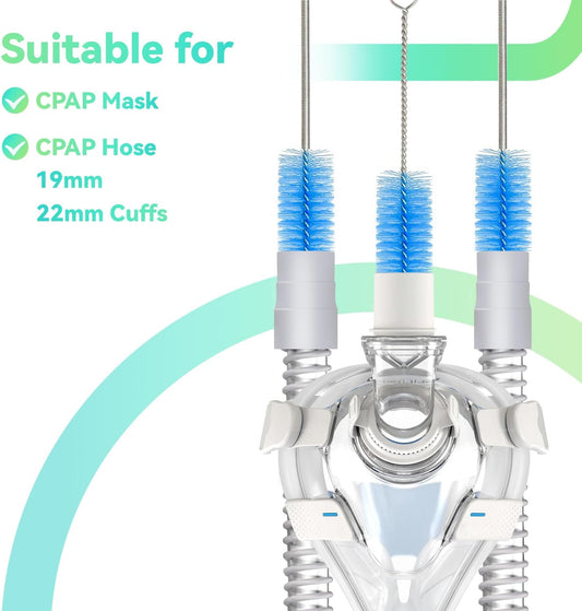CPAP Hose Cleaner, 7 Feet Flexible CPAP Tube Cleaning Brush and 7 Inches CPAP Cleaning Brush for CPAP Mask V1258-DP02-A-944