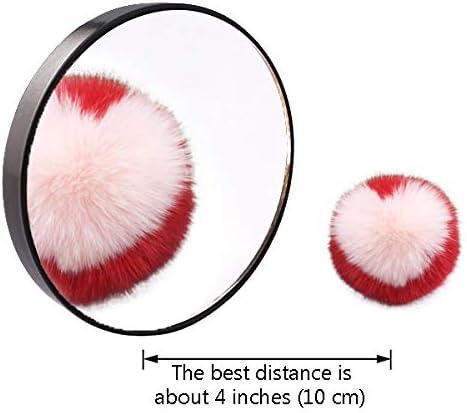 Petluno 10X Magnifying Makeup Mirror, Round Mirror 2 Suction Cups Facial Cosmetic Absorption Shaving Home V1258-DP02-A-952