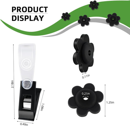Garden Flag Rubber Stoppers and Tiger 10 Pieces Pack Stand Holder Pole Anti-Wind Clips for Flags Stopper Yard V1258-DP02-A-956