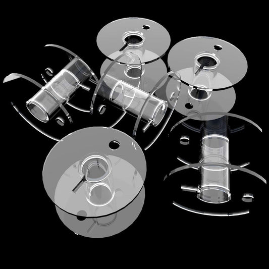 36 Pcs Transparent Plastic Sewing Machine Bobbins with Case for Janome Brother Singer Babylock Class 15 V1258-DP02-A-960