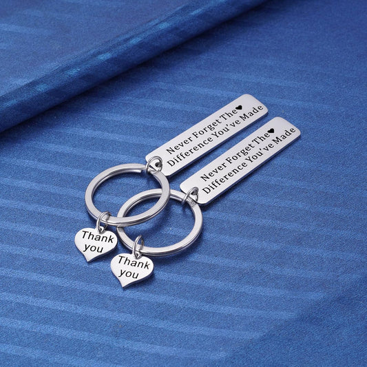 2PC Coworker Going Away Farewell Thank You Keychain, Teacher Nurse Boss Retirement Gifts for Women Men, V1258-DP02-B-1095