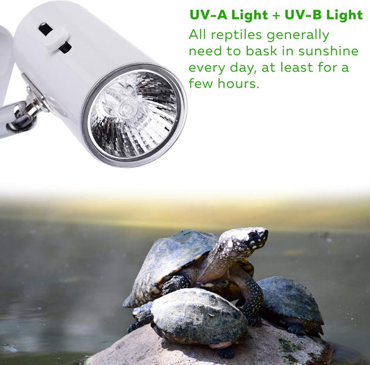 4-Pack 75W UVA+UVB Bulbs | Heat and Light for Reptiles and Amphibian Tanks, Terrariums and Cages | Works with V1258-DP02-B-1216