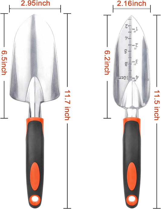 Garden Shovel Trowel Garden Tool Set, 2 Pack Heavy Duty Gardening Tools Set Include Wide Garden Trowel, Hand V1258-DP02-B-1248