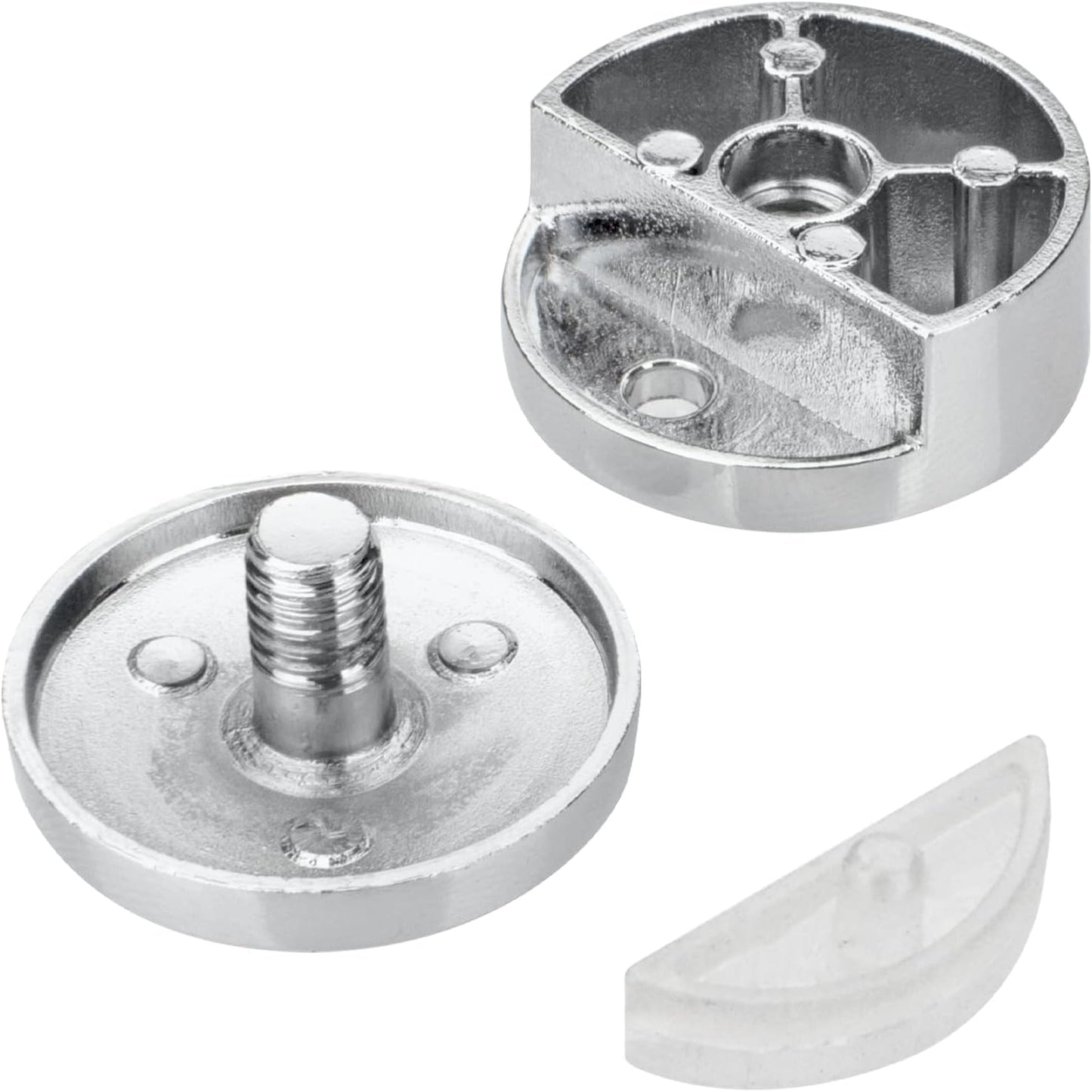 Upgraded 3-5mm Frameless Mirror Mounting Hardware 4 Pack Dual-Screw Fixing Mirror Mounting Kit with Heavy V1258-DP02-B-1314