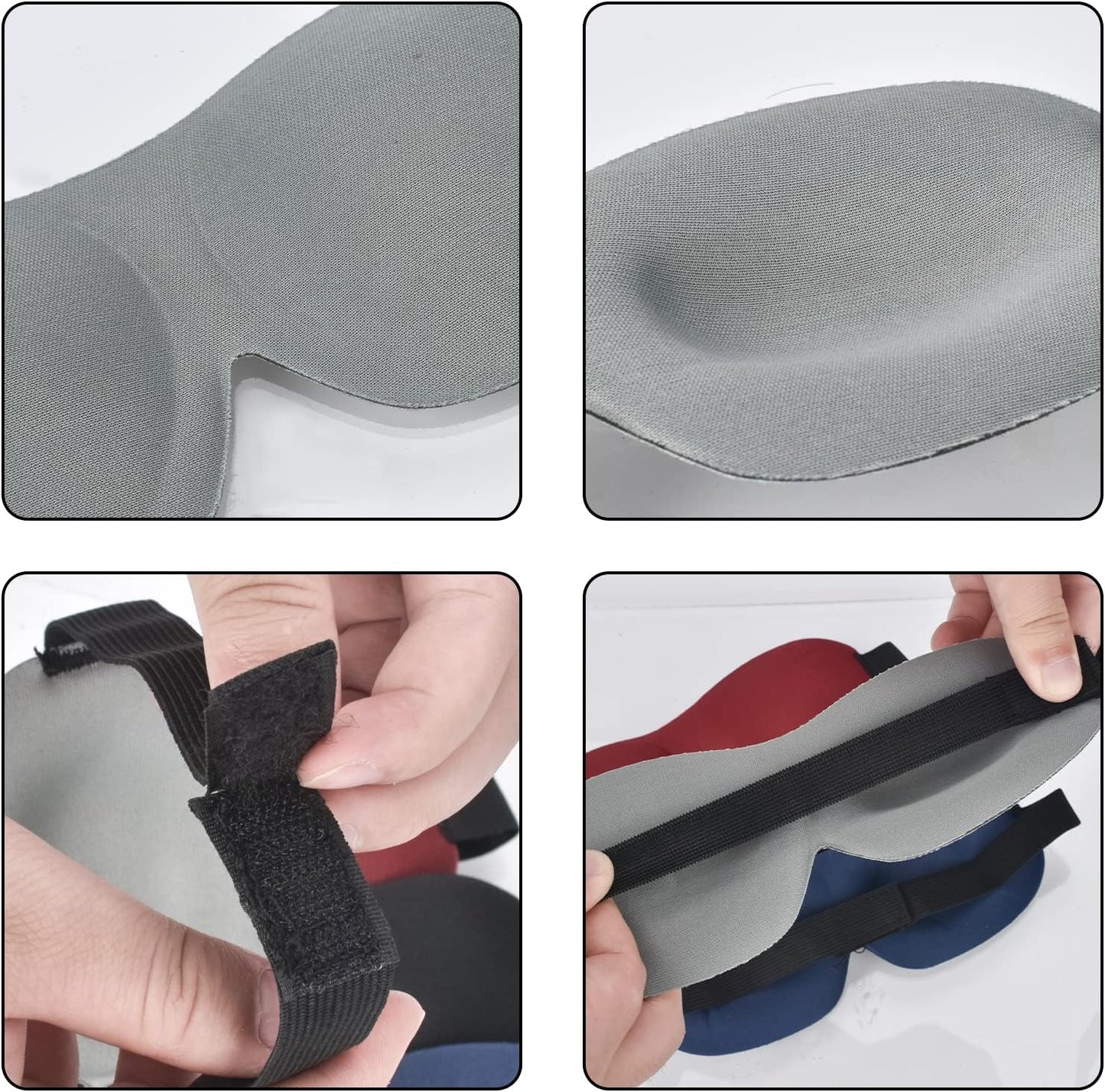 4 Pcs Sleep Mask 3D Eye Mask for Sleeping Eye Covers for Back and Side Sleeper at Travel, Sleep, Airplane V1258-DP02-B-1341
