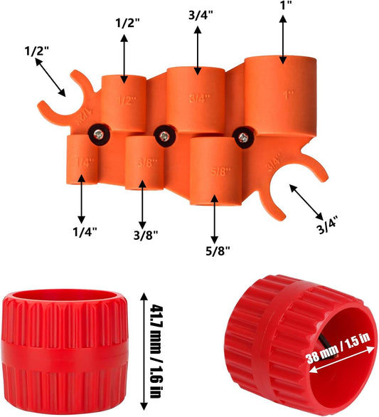 1/4 Inch to 1 Depth Gauge and Pipe Deburring Tool Kit 2 Pack Inner-Outer Reamer Pipe Tubing Chamfer Tool V1258-DP02-B-1354