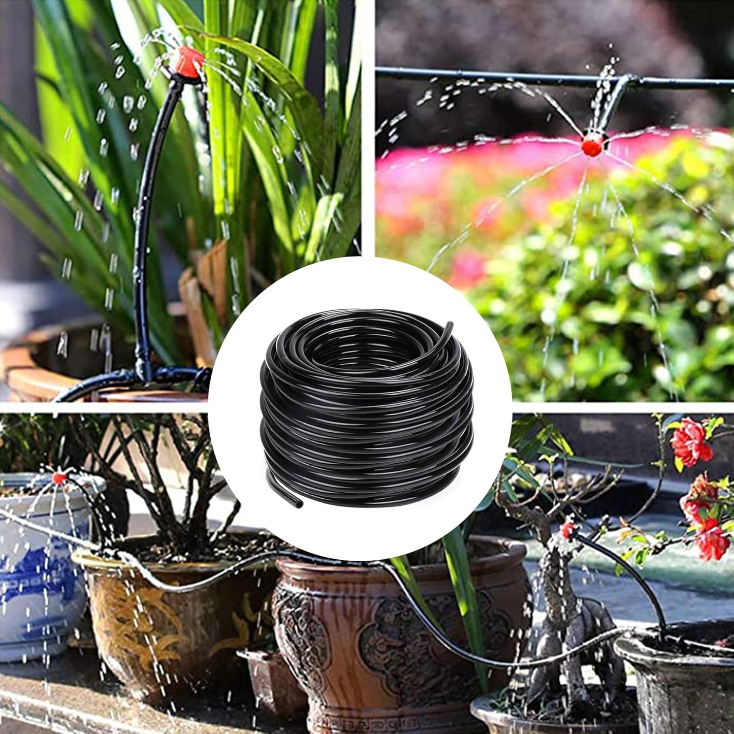 50 Feet Blank Distribution Tubing Irrigation Drip Hose, 1/4 Inch Drip Line V1258-DP02-B-137