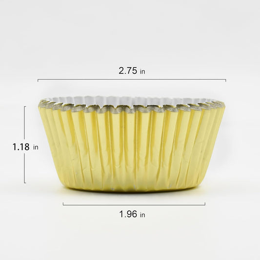 200 Pcs Gold Foil Cupcake Liners Standard Baking Cups Muffin Paper Cases V1258-DP02-B-1373
