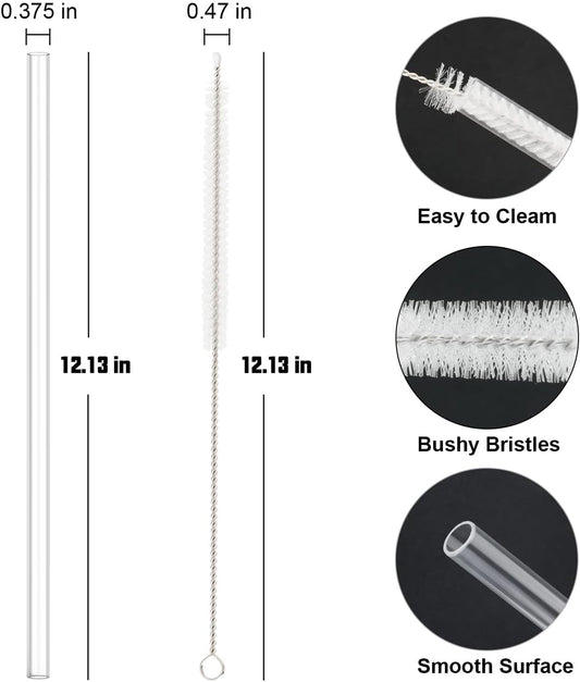 10 Pcs Replacement Straw for Stanley Cup 40 oz 30 oz 64 oz Tumbler, Dishwasher Safe Clear Reusable lg Straws V1258-DP02-B-1393