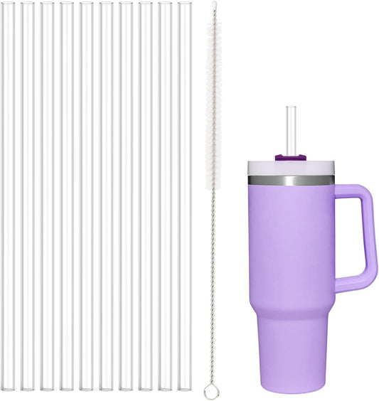 10 PCS Straw Cleaner Brush and 10 Pcs Replacement Straw for Stanley Cup 40 oz 30 oz 64 oz Tumbler V1258-DP02-B-1399