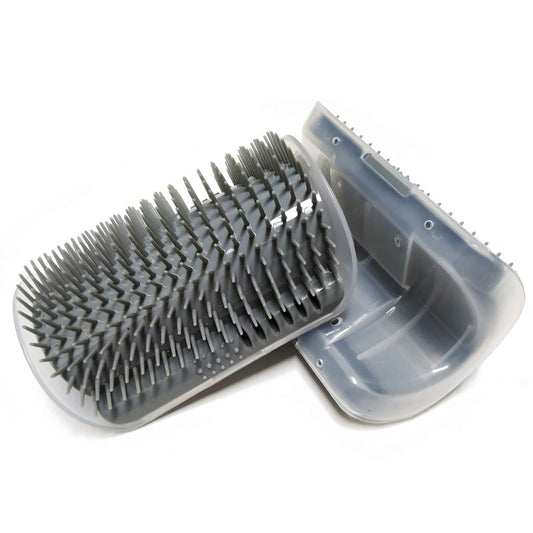 2 Pack Softer Self Groomer with Catnip Wall Corner Massage Comb Scratcher Grooming Brush Tool for Long & V1258-DP02-B-1423