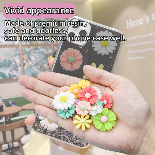 100 Flatback Resin Daisy Flowers for Craft DIY Flower Cabochons Jewelry Making Scrapbooking Embellishments V1258-DP02-B-1430