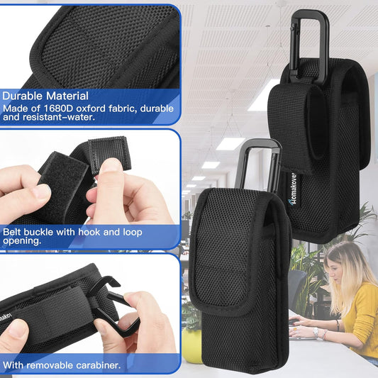 1680D Carrying Case for Digital Voice Recorders, Hard Bag with Carabiner for EVISTR 16GB, Sony ICD-UX570, V1258-DP02-B-1515
