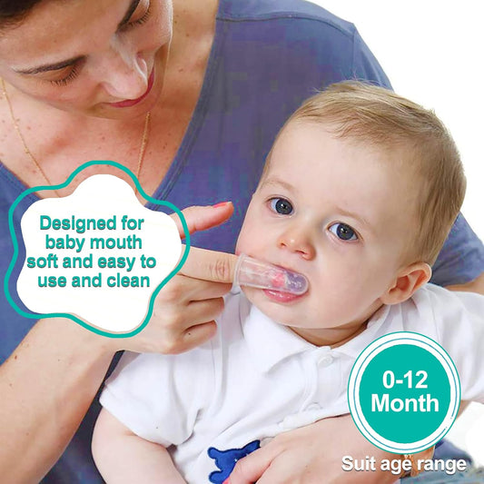 Baby Toothbrush Set, 6 Pcs Soft Infant Finger Toothbrush with 6 Boxes, Neorns Toddler Silicone Baby Tooth V1258-DP02-B-1553