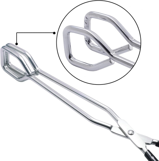 10-Inch Heavy Duty Stainless Steel Kitchen Scissor Tongs, Set of 2 V1258-DP02-B-1563