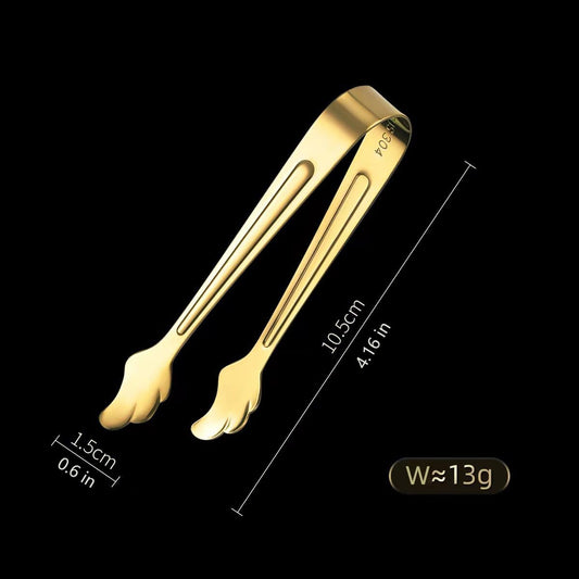 2 Pack Mini Tongs for Appetizer, 4.16 Inch Stainless Steel Ice Tongs Mini Sugar Tongs for Coffee Bar Tea V1258-DP02-B-1720