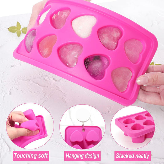 Heart Shaped Silicone Ice Cube Trays, For DIY love Heart Ice Cubes, Chocolate, Candy, Easy Release Mold for V1258-DP02-B-1728