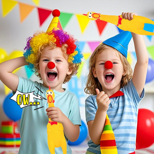 Screaming Chicken, Squeaky Chicken Dog Toys Gag Gifts Prank Novelty Toy Party Favors for Kids Adults April V1258-DP02-B-1746
