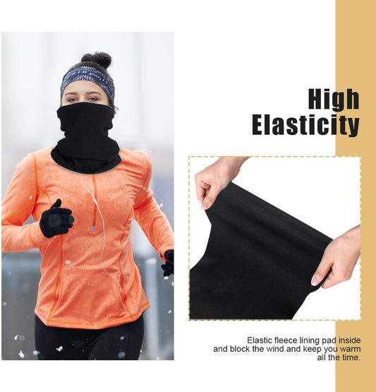2 Pack Winter Neck Warmer Gaiter,Soft Fleece Windproof Face Cover Mask Scarf Bandana for Men & Women Outdoor V1258-DP02-B-1850