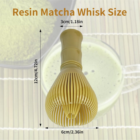 1 Pcs Resin Matcha Whisk, 2.36x4.72inch Food-Grade Durable Chasen for Matcha Powder, Traditional Tool with V1258-DP02-B-1873