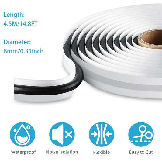 Butyl Sealant Tape, 13Ft Butyl Rubber Sealant Headlight Glue Sealant Rope for Automotive (Car, RV, Marine) V1258-DP02-B-1955
