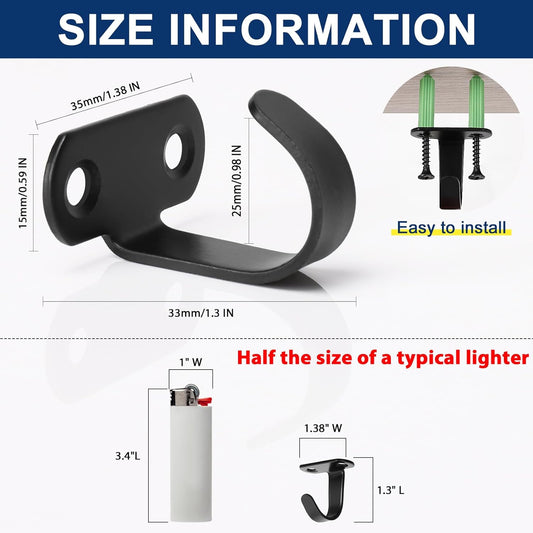 Stainless Steel Screw Mounted Ceiling Hooks, Under-Shelf Towel/Robe Clothes Hook Heavy Duty Coat Hanger for V1258-DP02-B-1976