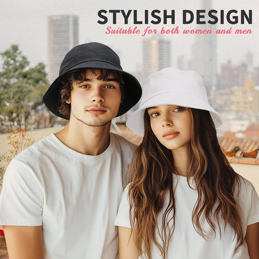 Bucket Hats fot Men Women Packable Foldable Sun Hats for Women Beach Travel Cap V1258-DP02-B-2003