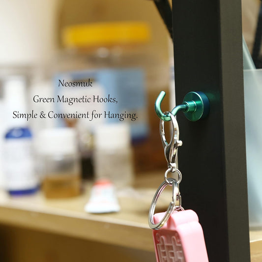 Magnetic Hooks,30lb+ Heavy Duty Earth Magnets with Hook for Refrigerator, Extra Strong Cruise Hook for V1258-DP02-B-2039