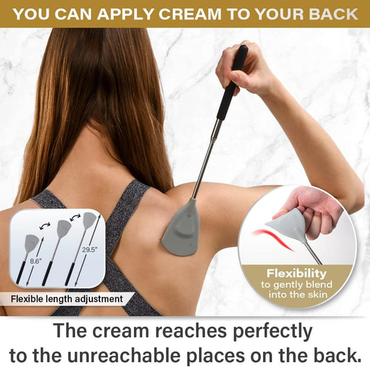 Cream Applicator for Back Telescopic Stick for Lotion Ointment Body Oil Medicine feet V1258-DP02-B-2046