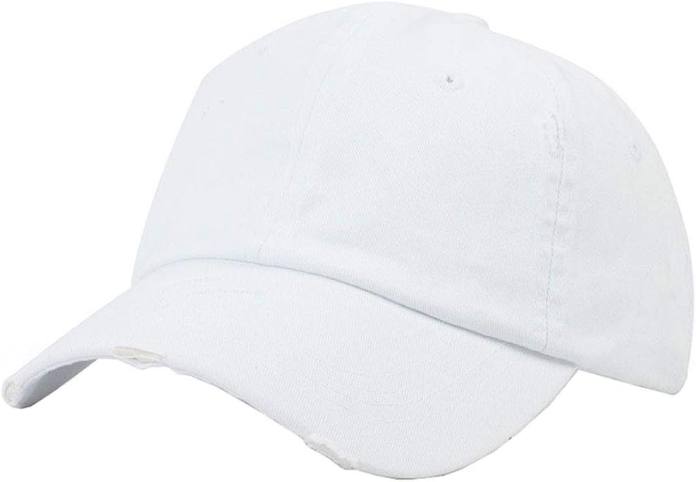 Ponytail Baseball Hat Distressed Retro Washed Womens Twill V1258-DP02-B-2094