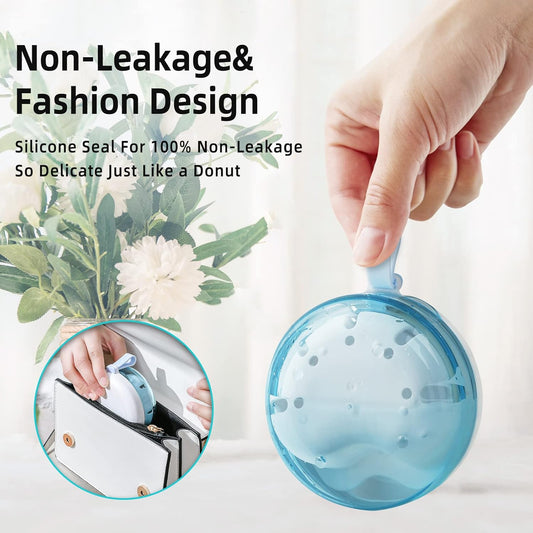Leak Proof Denture Cup Kit Portable Retainer Case Perfect for Travel, Denture Case Container Cleaning Care V1258-DP02-B-2109