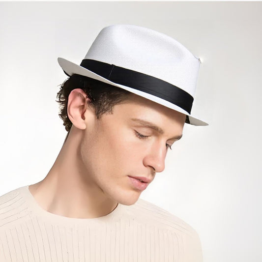 1920s Men Fedora Hat Cap for Men,Manhattan Hat for 1920s Mens Gatsby Costume Accessories V1258-DP02-B-2121