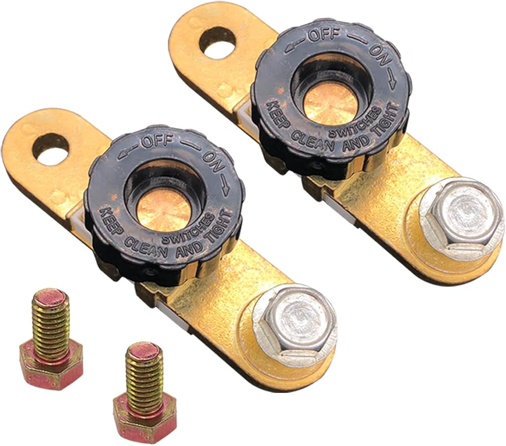 Side Post Battery Disconnect Switch 12V, Quick Disconnect Battery Cut Off Switch Battery Shut Off Kill Switch V1258-DP02-B-2346