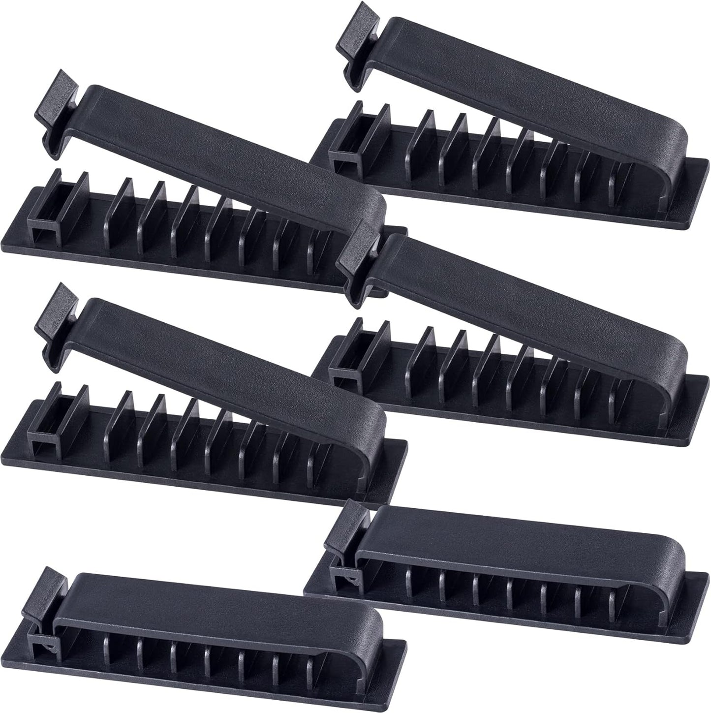 Cable Organizer Cord Management for Desk 6 Packs, Self Adhesive Cord Holders Cable Clips Wire Organizer for V1258-DP02-B-2516