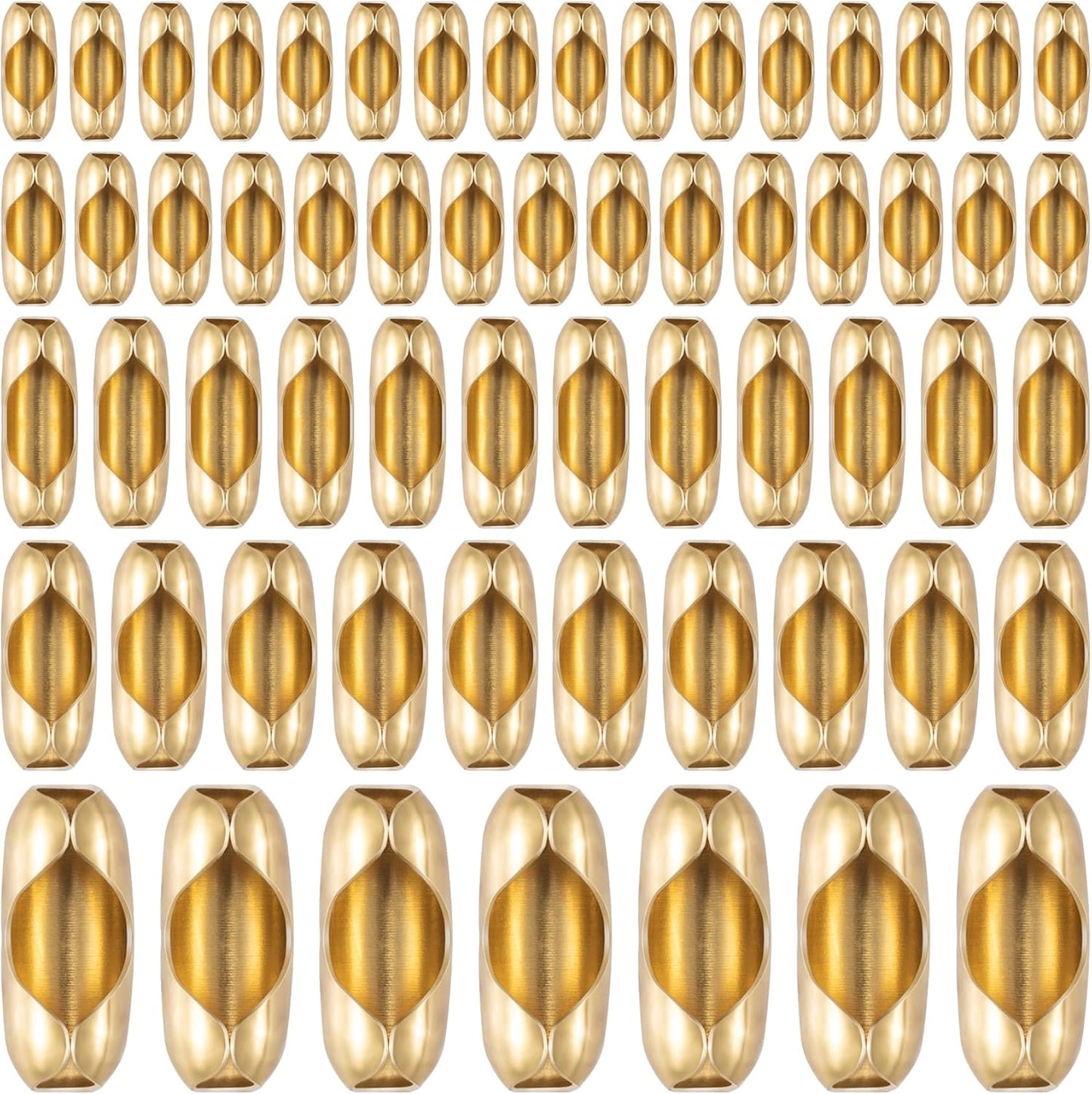 125pcs Ball Chain Connector Clasps Gold Fits for 1.5/2.0/2.4/3.2/4.5mm Beaded Ball Chain Clips Replacement V1258-DP02-B-2524